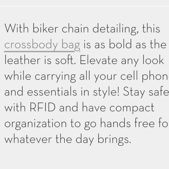 Aimee Kestenberg Tamitha Phone RFID Crossbody Bag Turquoise Leather, Metal Chain - Picture 3 of 6